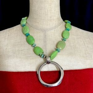 🖤SIMON SEBBAG green stone sterling silver necklace